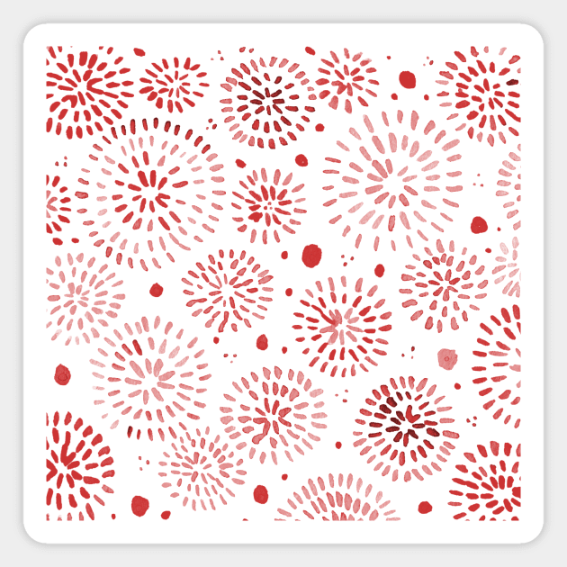 Abstract watercolor sparkles – red Magnet by wackapacka